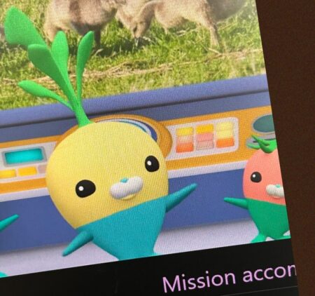 オクトノーツのナヴのドヤ顔とチラッと映るフランス語字幕
